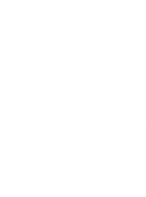 American Red Cross certified logo with white cross and text.
